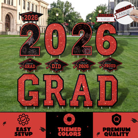 JOYIN 15-inch grad signs with GRAD and 2026 for visibility