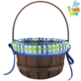 JOYIN Easter Woven Basket with Lining showing a lined interior for secure storage