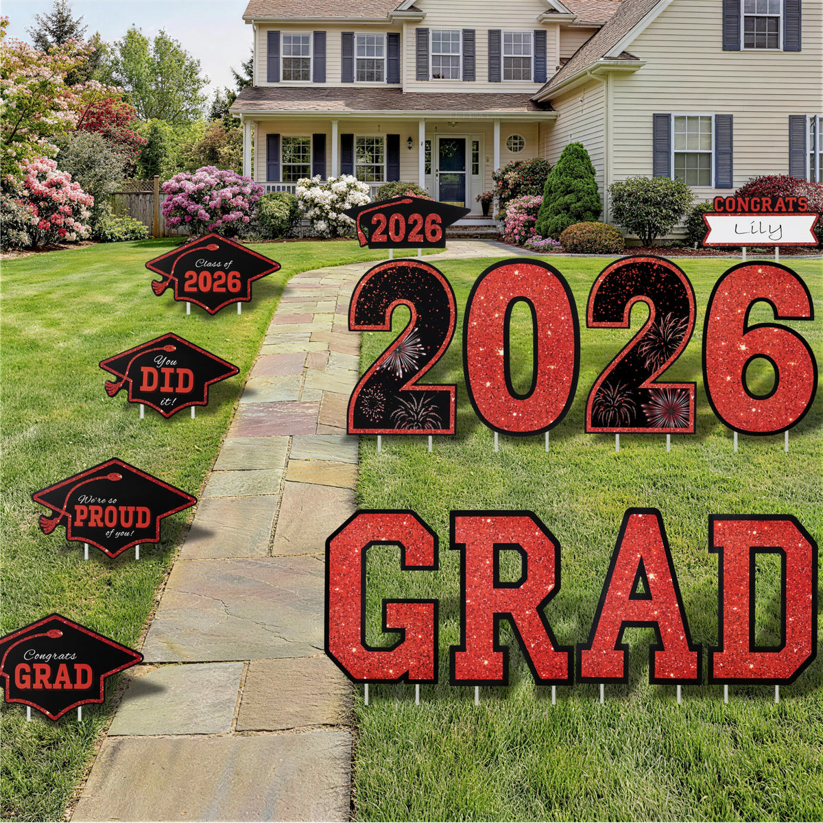 JOYIN weatherproof yard signs endure rain for party decorations