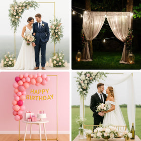 JOYOUSQ outdoor-party arch stands up to versatile decor setups.