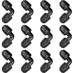 JOYPRO barbed locked elbow connector for 1/2 in tubing, easy leak-proof setup.
