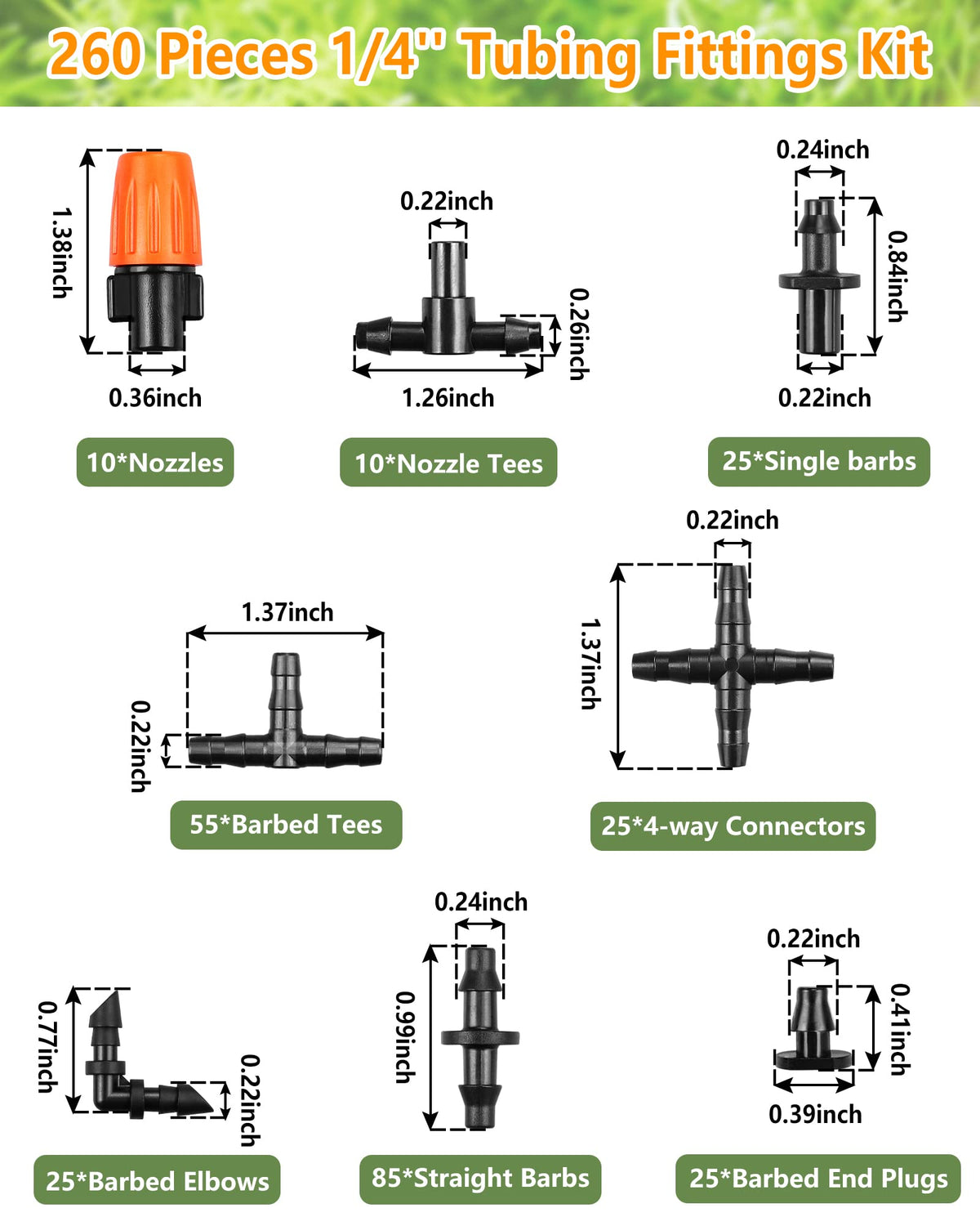 JOYPRO tees provide branching for efficient watering across beds.