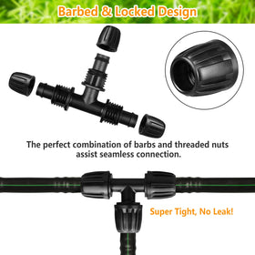 JOYPRO drip tees support leak-free connections without clamps or glue.