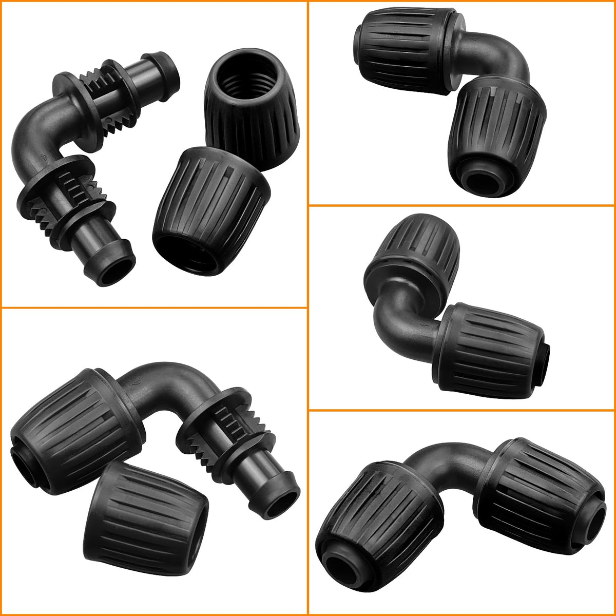 JOYPRO quick-install elbow fittings enable tool-free setup.