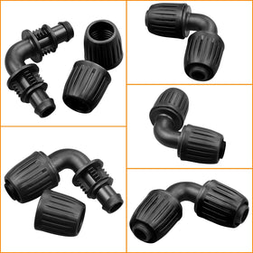 JOYPRO quick-install elbow fittings enable tool-free setup.