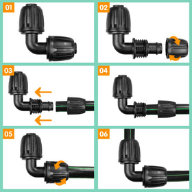 JOYPRO fits 1-2in drip tubing, enabling flexible layouts.