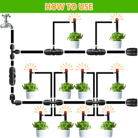 JOYPRO garden-tees provide stable connections for watering beds, pots, and patios.