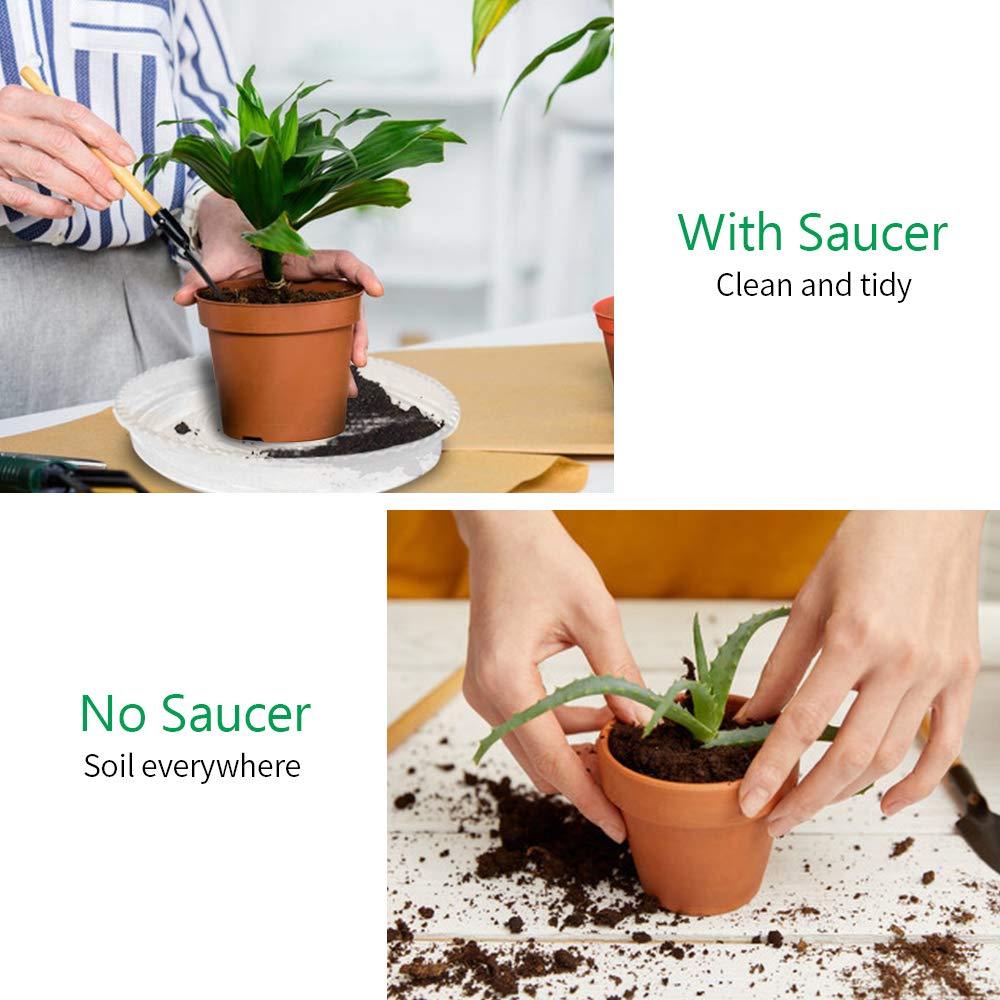 JOYSEUS plant saucer 13 inch indoor outdoor use versatile for settings