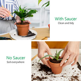 JOYSEUS plant saucer 13 inch indoor outdoor use versatile for settings