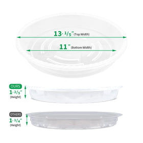 JOYSEUS plant saucer 13 inch thick material emphasizes sturdiness for outdoor use