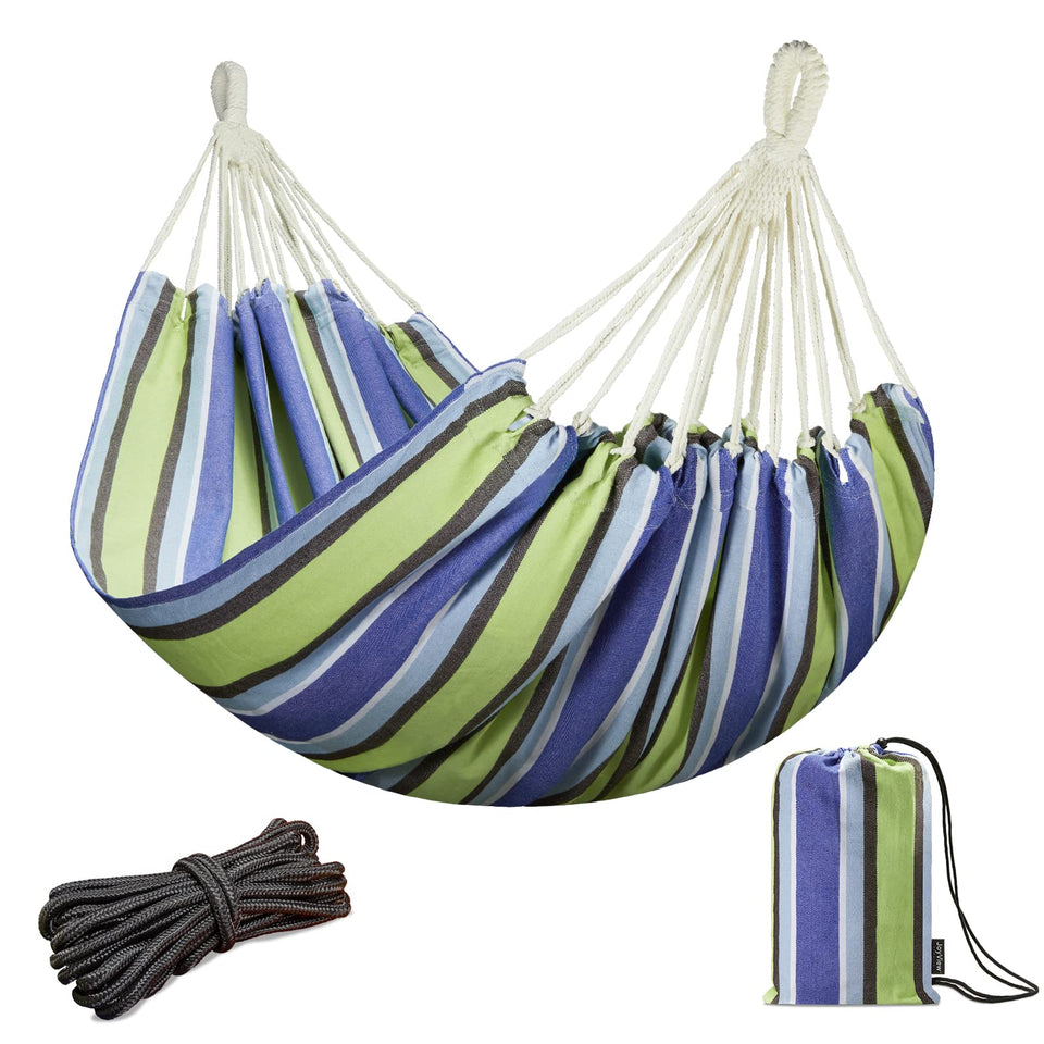 JoyView Brazilian double hammock bed setup for two outdoors