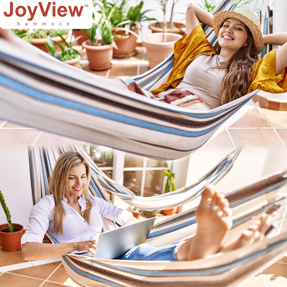 JoyView hammock ideal for camping and outdoor lounging on trips.