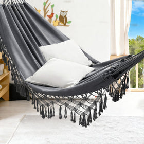 JoyView double hammock cotton fabric detail showing skin-friendly comfort