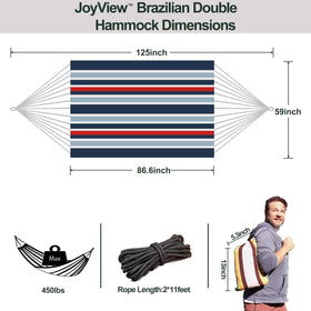 JoyView rope end assembly shows sturdy hand woven cords for secure support.