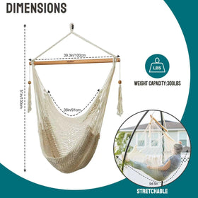JoyView large-size hammock chair (94.5 in) ready for spacious lounging