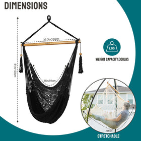 JoyView outdoor garden setting with hammock chair in use