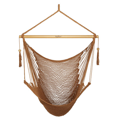JoyView Hammock Chair with wooden spreader bar provides sturdy outdoor support