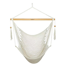 JoyView hammock chair with spreader bar shows stable design for outdoor lounging