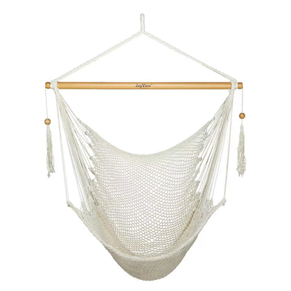 JoyView hammock chair with spreader bar shows stable design for outdoor lounging