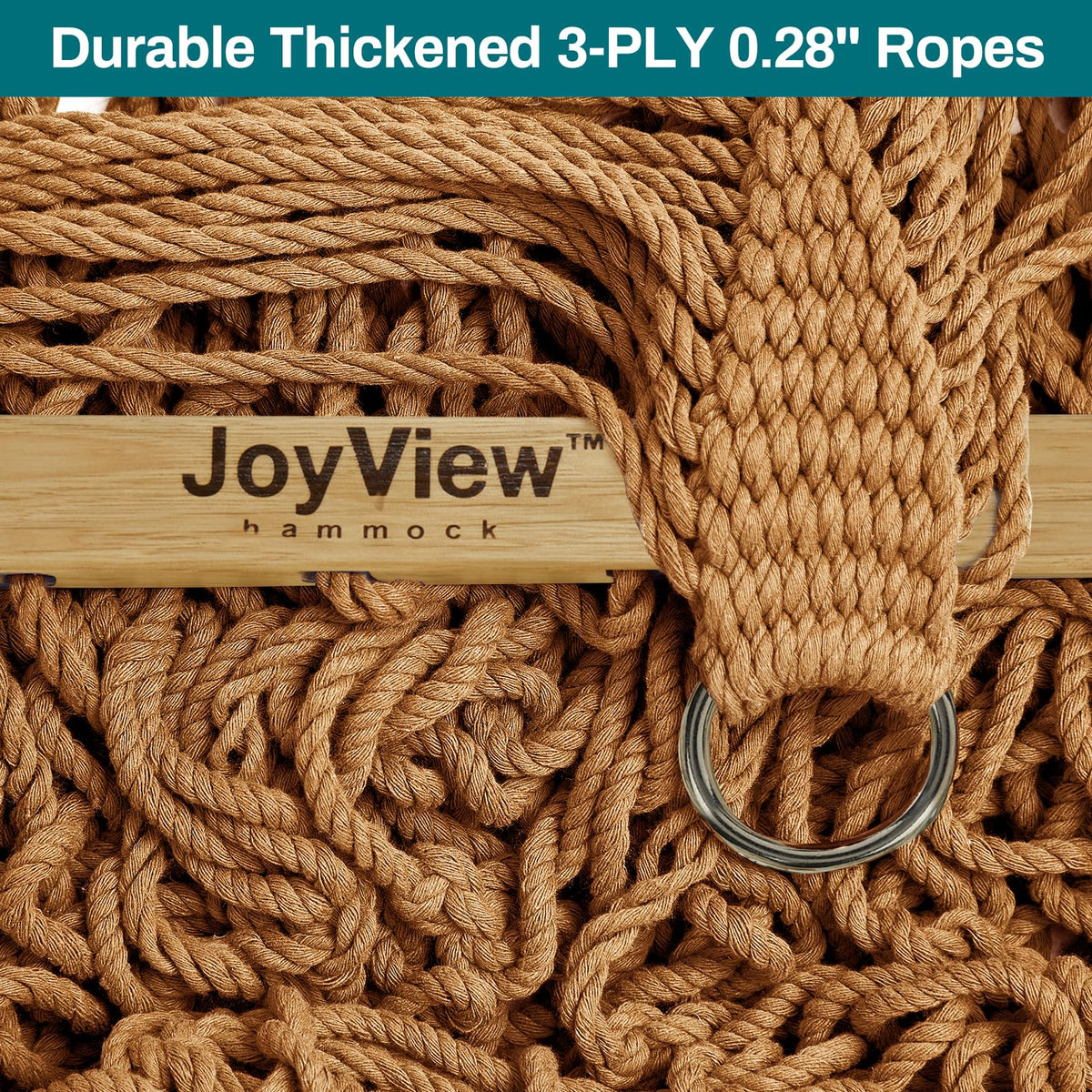 JoyView hammock setup works for indoors or outdoors spaces.