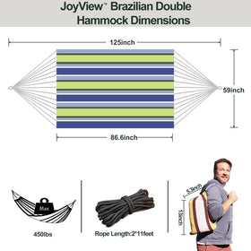 JoyView hanging rope end detail showing sturdy hand-woven rope