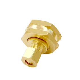 Close-up of Joywayus brass adapter showing threaded end and durability.