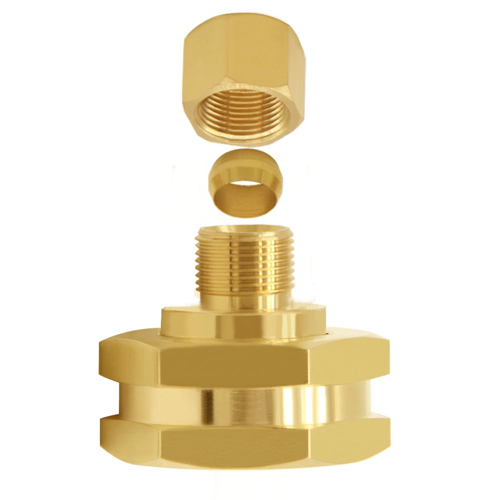 Hand-tightening view of Joywayus brass adapter during installation.