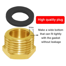 Joywayus brass plug blocks water ports and pumps effectively.