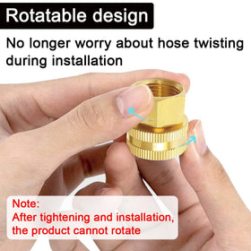 Joywayus swivel fitting enables smooth garden hose thread to pipe thread transitions