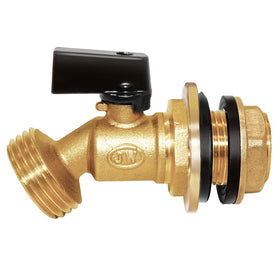 Joywayus brass water spigot with 3/4 inch GHT outlet for garden hoses.