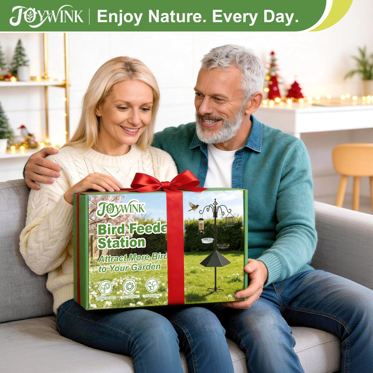 JOYWINK durable metal construction supports heavy feeders and frequent refills