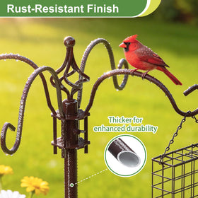 JOYWINK ground spike and four-leg base keep the pole stable in wind