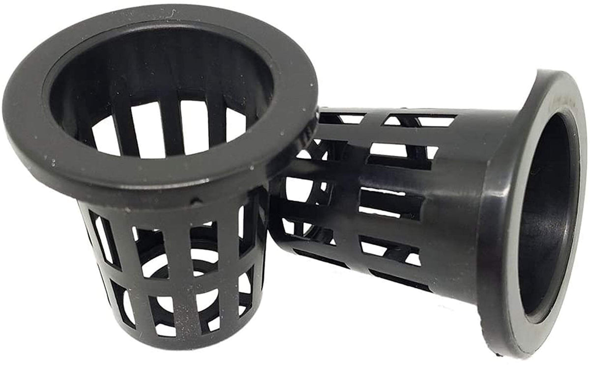 JpGdn 50-pack net cups with 1.75-inch diameter support stable seed rooting in hydroponics.