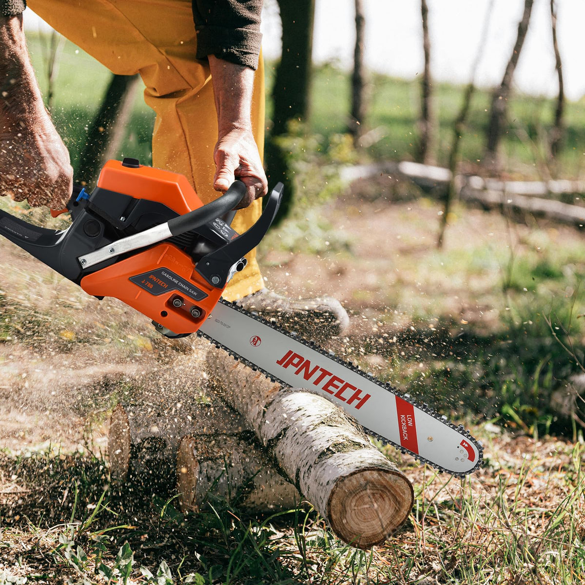 JPNTECH versatile gas chainsaw for forestry, yard, and farm tasks