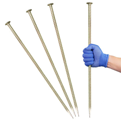 JPOIP 23-inch rebar stake top cap provides secure fixation during setup.