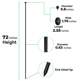 JPOIP ball-end cap allows easy height adjustments and secure net setup.