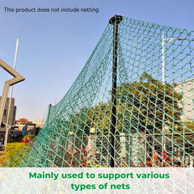 JPOIP disc-base detail ensures stable anchoring and neat net installation.