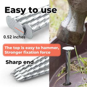 JPOIP flat-top stake for hammer installation and quick setup.