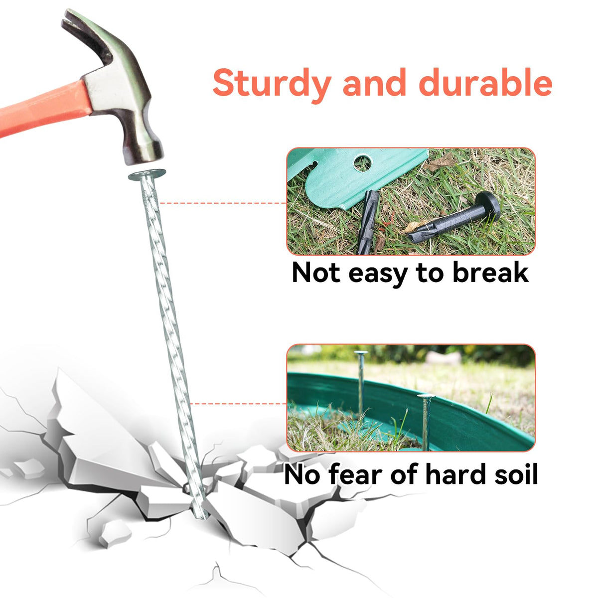 JPOIP landscape stake fixing weed barriers and edging fabrics.