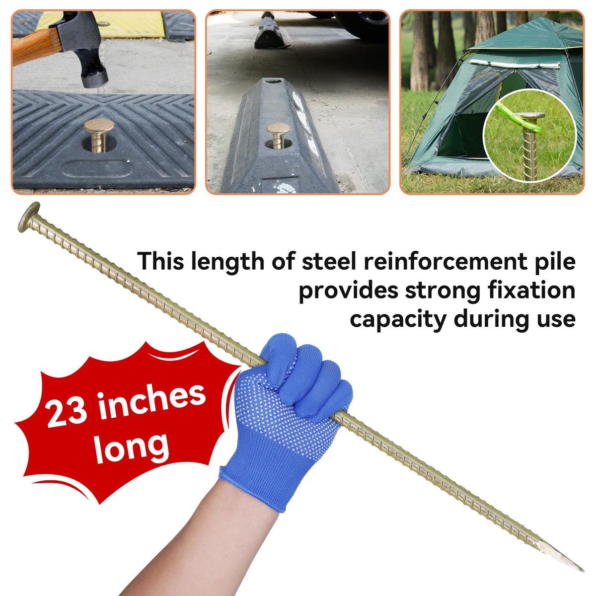 JPOIP yellow galvanized coating resists rust for outdoor use.