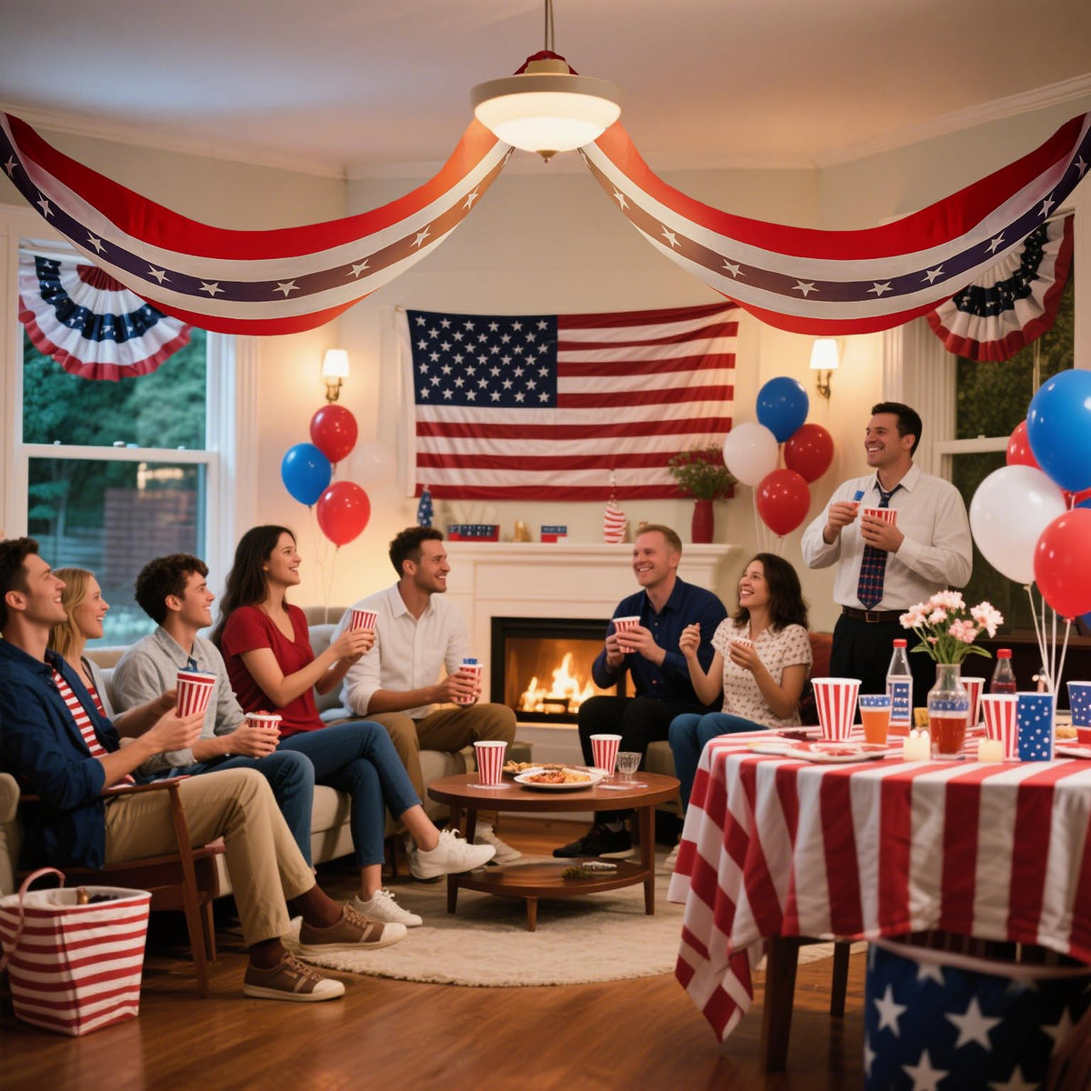 JPXH 4th of July banner enhances front yard celebrations.