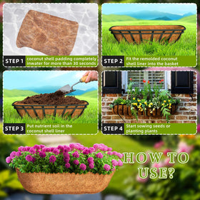 JQUZPCV packaging of 2-pack coconut coir liners for easy installation.