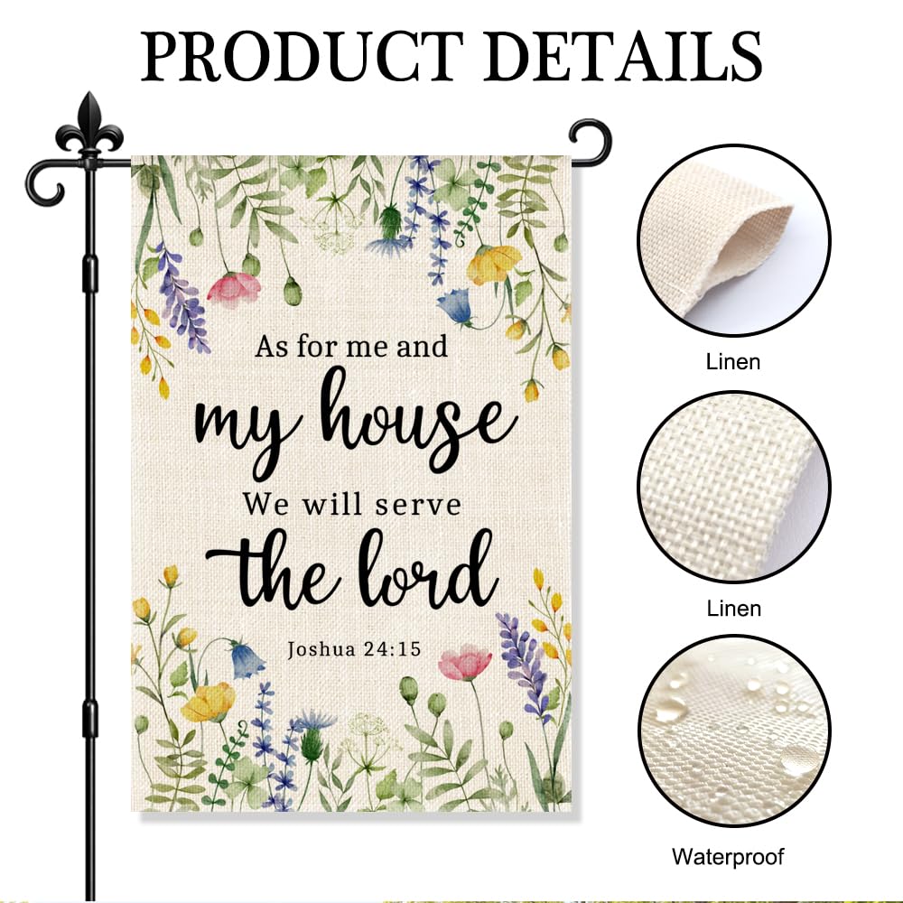 JQYCJTR flower garden flag close-up shows vibrant scripture design