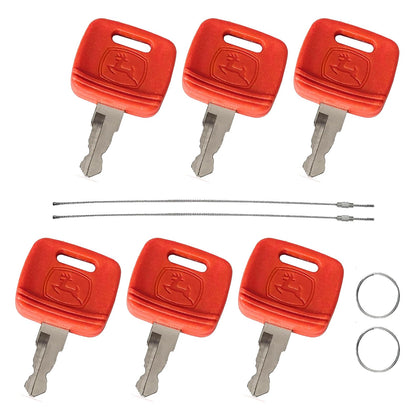 JRAIYBZ ignition keys for John Deere tractors, ready for quick replacement.