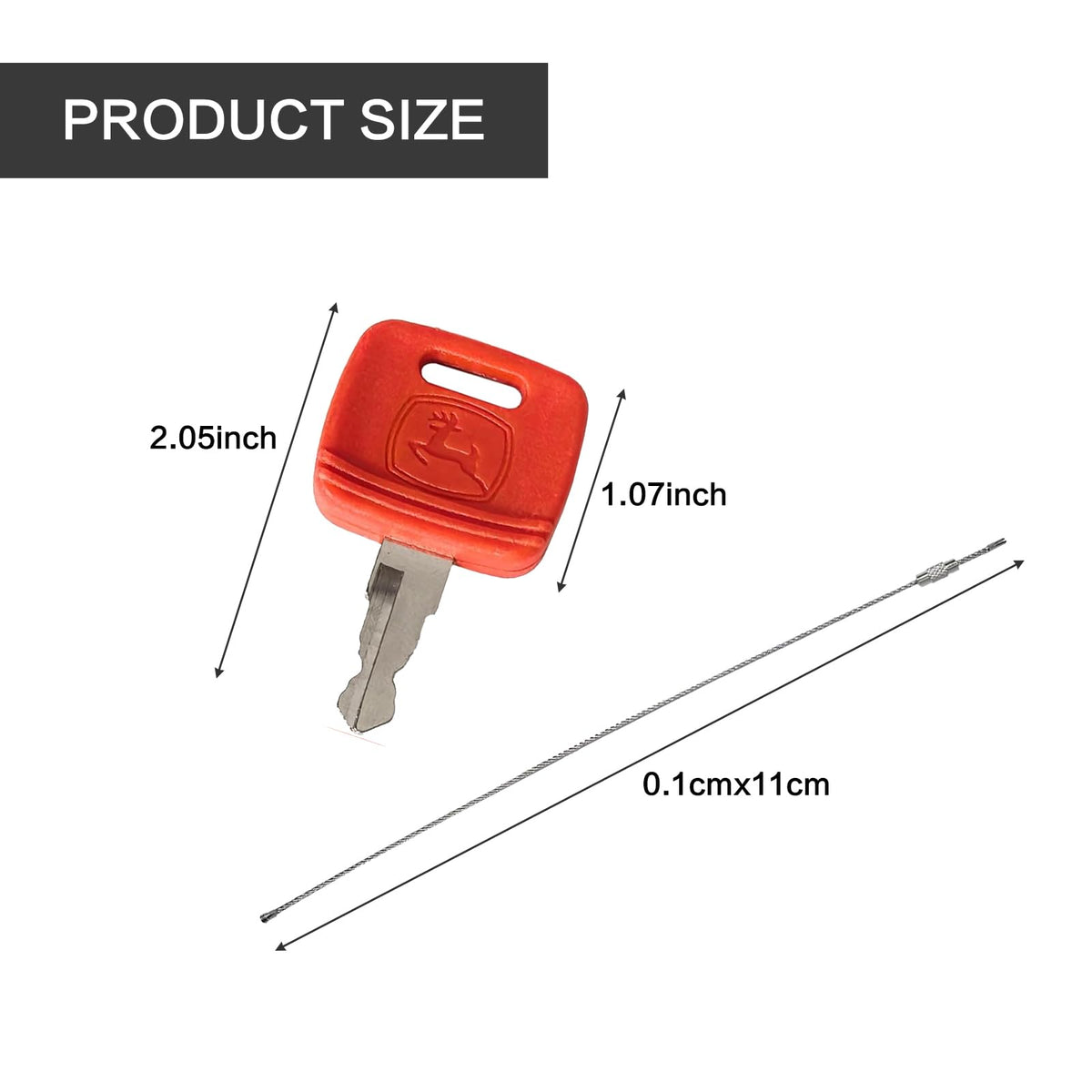 Replacement keys packaged with six keys and rope locks for easy access.