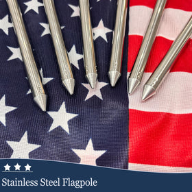 JRED durable polyester flag resists tearing and fading in all weather