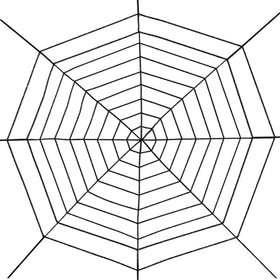 Jremreo 12 ft 9-ring spider web decoration stretched for dramatic outdoor Halloween display