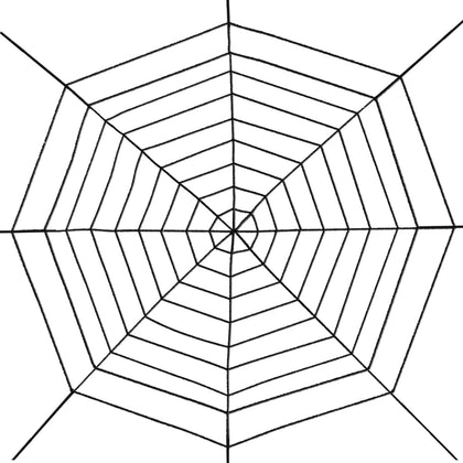Jremreo 12 ft 9-ring spider web decoration stretched for dramatic outdoor Halloween display