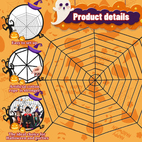 Jremreo easy install spider web with tied ends for quick hanging