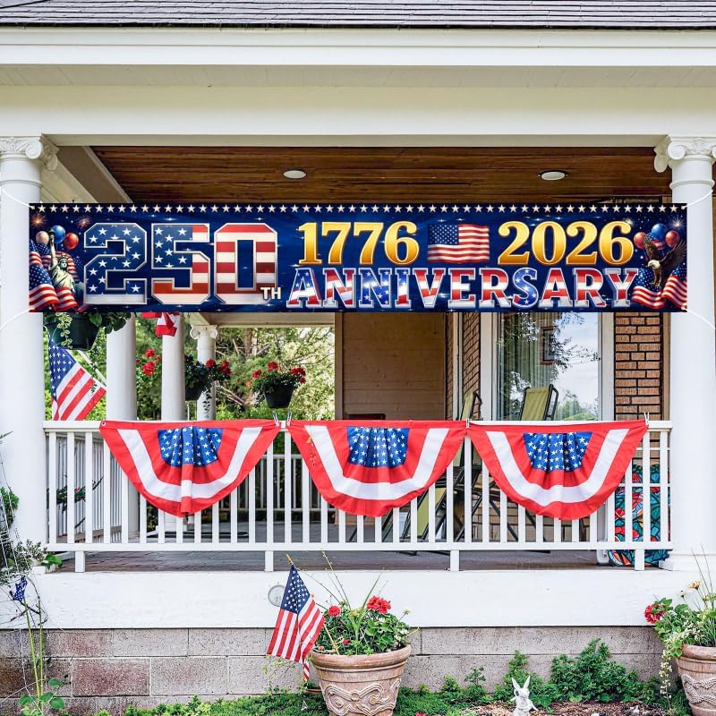 Jremreo 9.8 x 1.6 ft banner adds bold color to fences and porches.